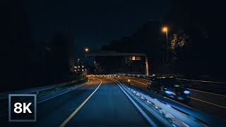 Late Night Drive: Shinjuku to Yokohama / 8K 60fps HDR / Relaxing lofi beats