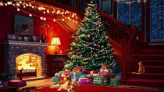 Rustic Christmas Lounge | Classic Oldies – Warm Fire Ambience & Calm Evening