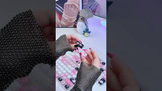 Cute black and pink keyboard #mechanicalkeyboard #asmrtriggers #typingasmr #keyboardtyping