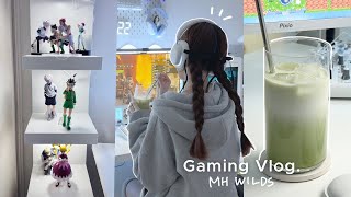 vlog | 光るフィギュア棚を作る🛠️🌟H×H、モンハンワイルズ🍖抹茶ラテ🍵ﾌﾘｰﾗﾝｽの休日