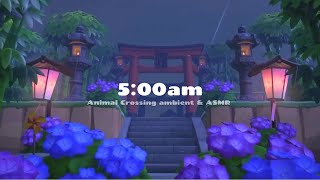 【あつ森】雨の日の神社と紫陽花