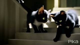 The video of two kittens playing 2  #cat #cats #shorts  #shortsvideo #cute #catlovers #catvideos