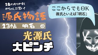 【源氏物語で古典常識054(あらすじ25)】『13帖明石①入道編』海竜王・明石・明石入道・良清・嵐・大ピンチ・住吉大社・住吉明神・桐壺更衣・桐壺帝・弘徽殿女御・岡辺の館・筝・琵琶・奇跡・神話・光る君へ